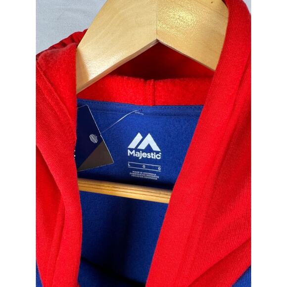 Majestic Chicago Cubs Genuine Hoodie Sweatshirt NEW Men's Size Large - Picture 6 of 6